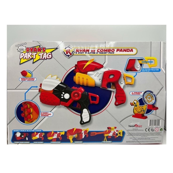 NEW 🎉 Ryan's World Ryan's Dart Tag Ryan vs Combo Panda Blaster 2-Pack- Dart Gun - Picture 3 of 3
